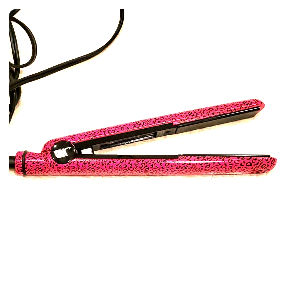 1 inch Hair Rage Flat Iron-Pink Leopard Print